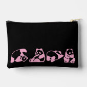Personalised Cute Panda Illustration Zipper Pouch Etui (Achterkant)