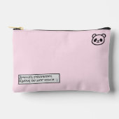 Personalised Cute Panda Illustration Zipper Pouch Etui (Voorkant)