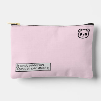 Personalised Cute Panda Illustration Zipper Pouch Etui