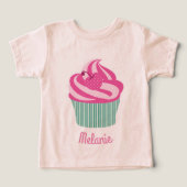 Personalised Cute Pink Cupcake  (Design voorkant)
