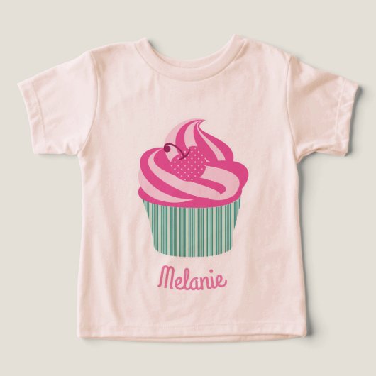 Personalised Cute Pink Cupcake (Design voorkant)