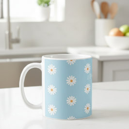 Personalised Daisy Mug, Flower Name Gift, Daisy  Koffiemok