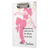 Personalised Dance Teacher, teacher's appreciation Klembord (Links)
