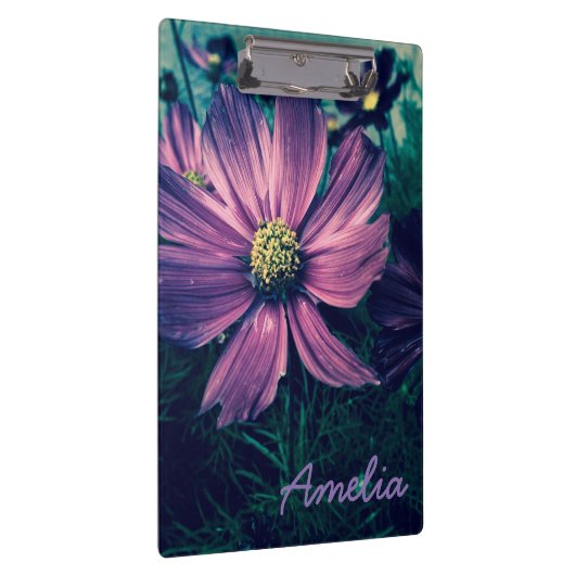 Personalised Dark Purple Flowers Klembord (Rechts)