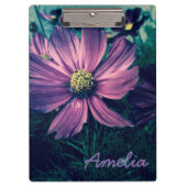 Personalised Dark Purple Flowers Klembord (Voorkant)