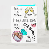 Personalised Engagement Congratulations Photo Card Kaart (Voorkant)