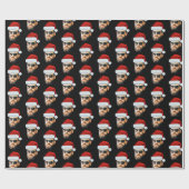 Personalised Face Santa Hat Gift Wrap, Funny Face Cadeaupapier (Vlak)