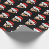 Personalised Face Santa Hat Gift Wrap, Funny Face Cadeaupapier (Hoek)
