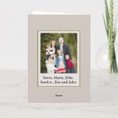 Personalised Family Photo Christmas Card Kaart (Achterkant)
