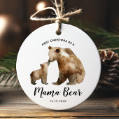 Personalised First Christmas as a mother Keramisch Ornament