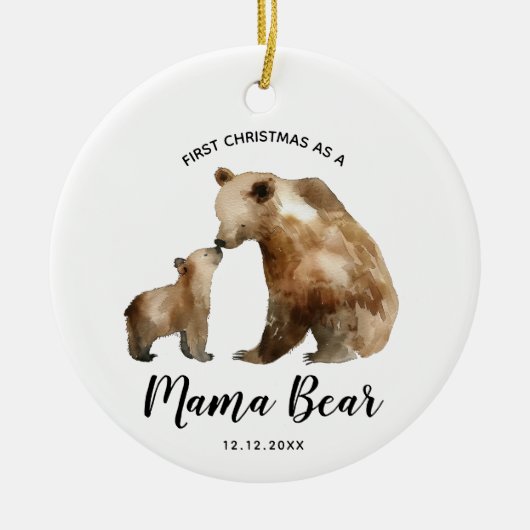 Personalised First Christmas as a mother Keramisch Ornament (Voorkant)