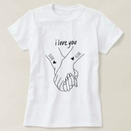 Personalised  for couples on the day of love t-shirt