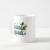 Personalised Funny Finance Squad Koffiemok (Voorkant links)