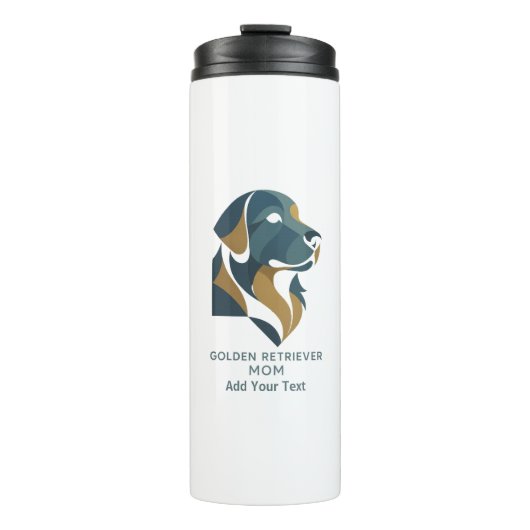 personalised golden retriever Mom Thermal Tumbler Thermosbeker (Voorkant)