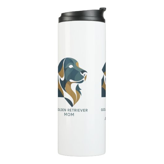 personalised golden retriever Mom Thermal Tumbler Thermosbeker (Gedraaid links)