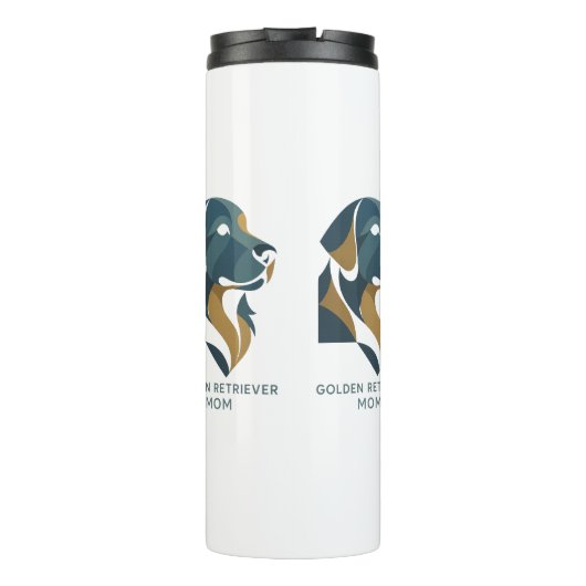 personalised golden retriever Mom Thermal Tumbler Thermosbeker (Achterkant)