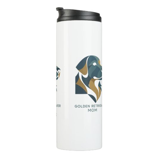 personalised golden retriever Mom Thermal Tumbler Thermosbeker (Geroteerd rechts)