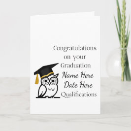 Personalised Graduation Gift for Her – Custom Name Kaart