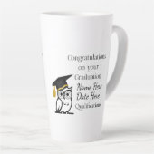 Personalised Graduation Gift for Her – Custom Name Latte Mok (Rechterhoek)