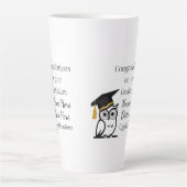 Personalised Graduation Gift for Her – Custom Name Latte Mok (Voorkant)