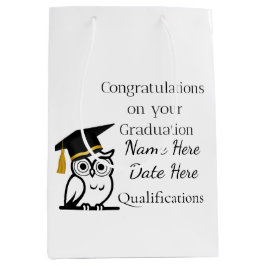 Personalised Graduation Gift for Her – Custom Name Medium Cadeauzakje