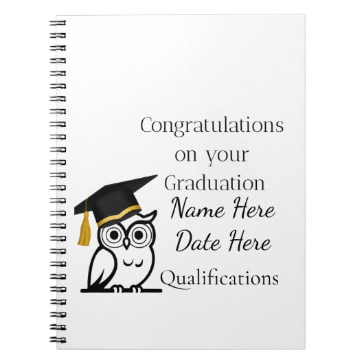 Personalised Graduation Gift for Her – Custom Name Notitieboek (Voorkant)