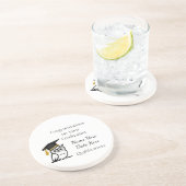 Personalised Graduation Gift for Her – Custom Name Zandsteen Onderzetter (Zijkant)