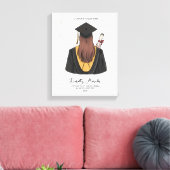 Personalised Graduation Gift Keepsake Grad Friend Canvas Afdruk (Insitu (Woonkamer))
