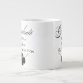 Personalised Graduation Name, Custom Gift for her Grote Koffiekop (Voorkant)