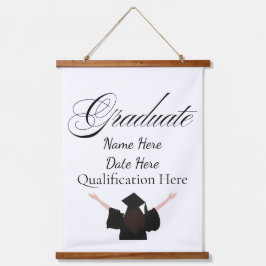 Personalised Graduation Name, Custom Gift for her Hangend Wandkleed