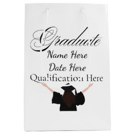 Personalised Graduation Name, Custom Gift for her Medium Cadeauzakje