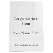 Personalised Graduation Name, Custom Gift for her Medium Cadeauzakje (Achterkant)