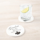 Personalised Graduation Name, Custom Gift for her Zandsteen Onderzetter (Zijkant)