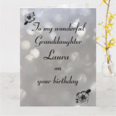 Personalised Granddaughter Birthday Kaart (Gele Bloem)