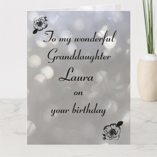 Personalised Granddaughter Birthday Kaart (Voorkant)