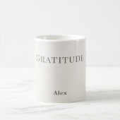 Personalised Gratitude – Minimal Typography Design Koffiemok (Center)
