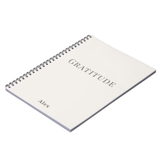 Personalised Gratitude – Minimal Typography Notitieboek (Linkerzijde)
