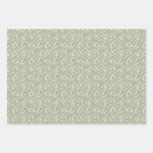 Personalised Green Eucalyptus Wedding  Inpakpapier Vel (Voorkant 2)