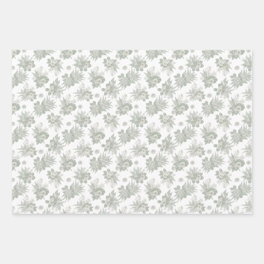 Personalised Green Eucalyptus Wedding  Inpakpapier Vel (Voorkant)