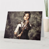 Personalised Greeting Card - Steampunk Art 'Tame' Kaart (Voorkant)