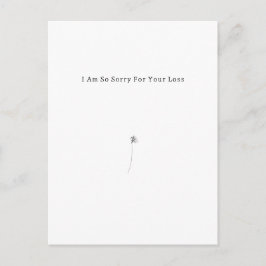 Personalised Grief Mourning Sorry For Your Loss. Briefkaart