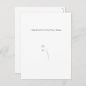 Personalised Grief Mourning Sorry For Your Loss. Briefkaart (Voorkant / Achterkant)