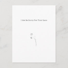 Personalised Grief Mourning Sorry For Your Loss. Briefkaart