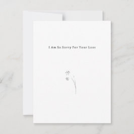 Personalised Grief Mourning Sorry For Your Loss. Briefkaart