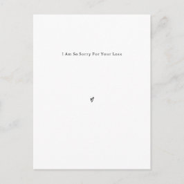 Personalised Grief Mourning Sorry For Your Loss. Briefkaart