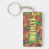 Personalised Gumdrops Candy Quirky Sleutelhanger (Voorkant)