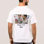 Personalised happy 2026 Dad Photo  T-shirt (Achterkant)