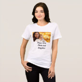 Personalised happy 2026 Mum and daughter Photo  Tri-Blend Shirt (Voorkant volledig)