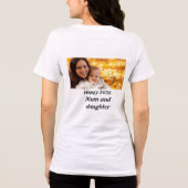 Personalised happy 2026 Mum and daughter Photo  Tri-Blend Shirt (Achterkant)
