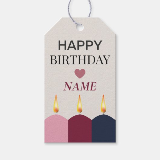 Personalised Happy Birthday Party Treat Wish Cadeaulabel (Voorkant)